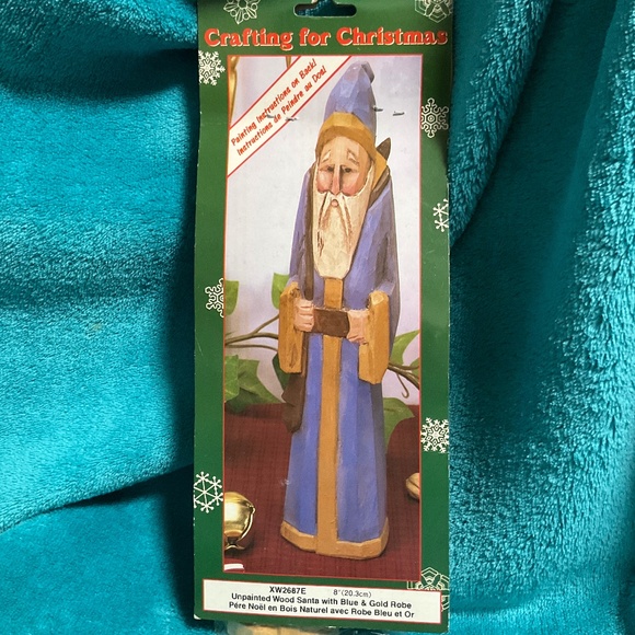 Set of 3 unpainted Wood Santa Figures NIB - Picture 5 of 11